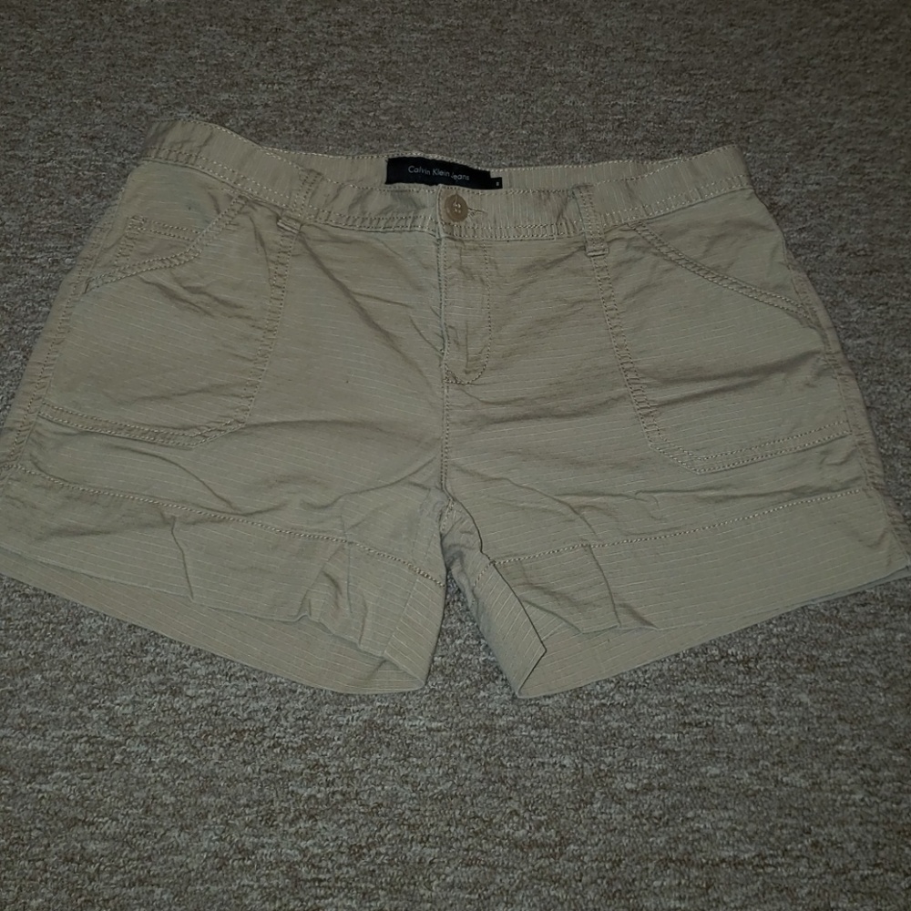 Khaki Calvin Klein Shorts